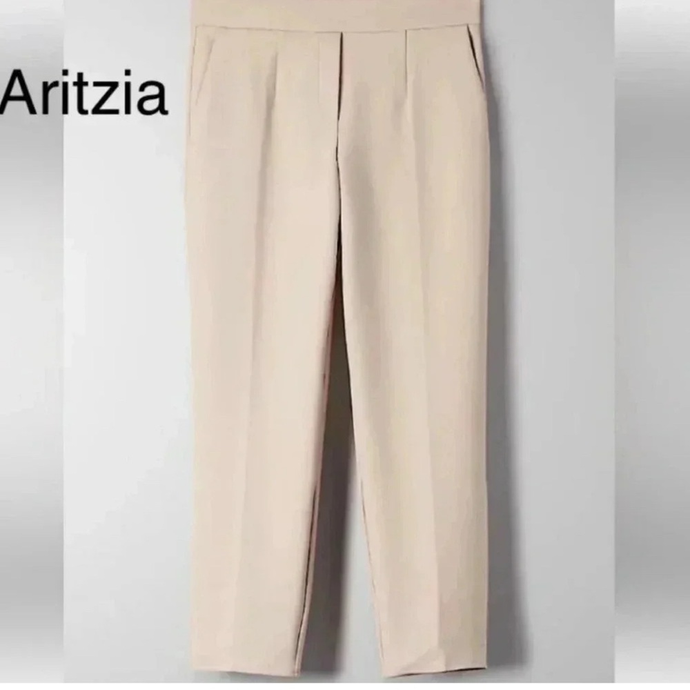 ARITZIA Babaton Minimalist Pant size 0 beige pull on trousers work dress slacks